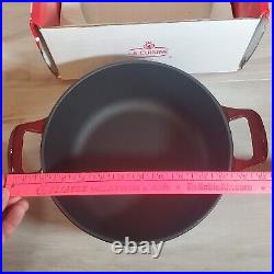 5 Qt. Enameled Cast Iron Round Dutch Oven Casserole Cranberry New in Box
