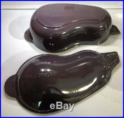 5 Quart Large Purple Eggplant LE CREUSET Cast Iron RARE Vegetable Dutch Oven