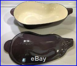 5 Quart Large Purple Eggplant LE CREUSET Cast Iron RARE Vegetable Dutch Oven