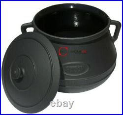 5L Heavy Traditional Enamelled Cast Iron Stewpot, Saucepan, Cooking Pot