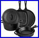 6 Piece Pre-Seasoned Cast Iron Cookware Set Incl. 5QT Dutch Oven with Lid, 8'