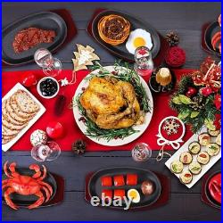 6 Pieces Oval Cast Iron Fajita Skillet Pan Set Small Sizzling Steak Plate with W 6 Pieces Oval Cast Iron Fajita Skillet Pan Set Small Sizzling Steak Plate with W