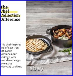 6 Qt Outdoor Cast Iron Double Dutch Oven Roaster Chef Collection LC6DD
