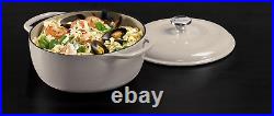 6 Quart Enameled Cast Iron Dutch Oven with Lid Dual Handles Oven Safe up to