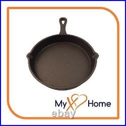 6 Round Cast Iron Frying Pan / Skillet with Handle (6 Skillets) by MyXOHome