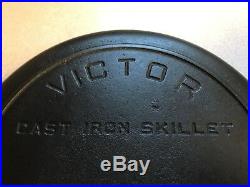 #6 VICTOR Cast Iron Skillet GRISWOLD MFG. VINTAGE 1920-1935 100% POSITIVE FEDBK