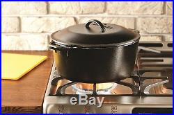 7 Qt Cast Iron Dutch Oven Pre-Seasoned Pot Lid Cookware Kitchen Camp Lodge New