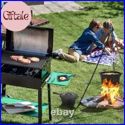 8 Piece Pre-Seasoned Dutch Oven Cooking Set Cast Iron Camping Kitchen Cookware B