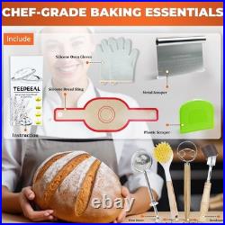 9.2 QT Heavy Duty Pre-seasoned Cast Iron Bread Pan, Large Loaf Dutch Oven wit