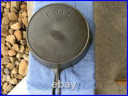 #9 ERIE by GRISWOLD, deep cast iron skillet, CHICKEN PAN, pn 733, VG, Cond, NR