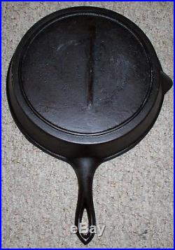 #9 Gate Mark Fancy Handle Cast Iron Skillet Circa (1860-1890) With Heat Ring