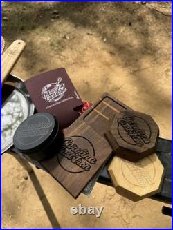 9 Lodge Shallow Side Polished Cast Iron Skillet With entire kit