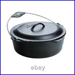 9 quart seasoned cast iron Camp Dutch oven, indoor and outdoor cooking