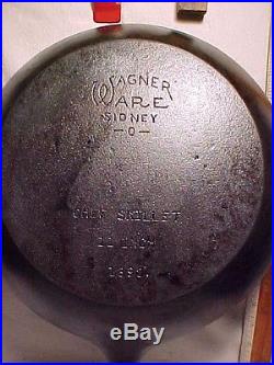 (a) Super Rare 11 #1390 Cast Iron Wagner Ware Sidney O Chef Skillet Xmas Gift