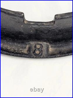 ANTIQUE LODGE #8 CAST IRON WAFFLE MAKER With STAND ARC LOGO RARE GREAT CONDITION