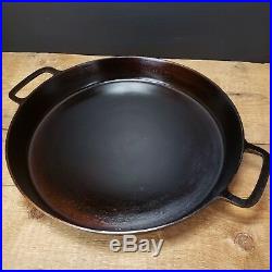 ANTIQUE RARE Griswold Size 20 Cast Iron Skillet Griddle Hotel Pan Erie PA 728