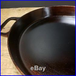 ANTIQUE RARE Griswold Size 20 Cast Iron Skillet Griddle Hotel Pan Erie PA 728