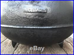 ANTIQUE RARE Signed BALTIMORE LARGE CAST IRON 15 GALLON GYPSY KETTLE CAULDRON