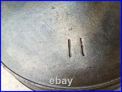 ANTIQUE WAGNER #11 CAST IRON SKILLET 1800's ARC LOGO HEAT RING (N)