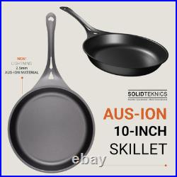 AUS-ION 10 Pre-Seasoned Lightweight Iron Skillet Must-Have Kitchen Tool