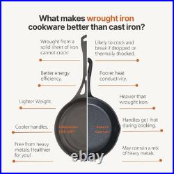 AUS-ION 10 Pre-Seasoned Lightweight Iron Skillet Must-Have Kitchen Tool