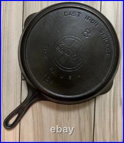 Amazing Condition Griswold Slant Logo #8 Cast Iron Skillet Large Block Heat Ring