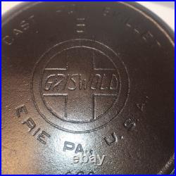 Ant. Griswold Skillet #6 Slant Logo Cast Iron Skillet 699 B With Heat Ring