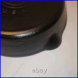 Ant. Griswold Skillet #6 Slant Logo Cast Iron Skillet 699 B With Heat Ring