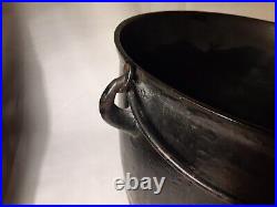 Antique 10 CAST IRON Cauldron #8 Three Leg Bean Pot Kettle withHandle-Gate Mark