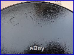Antique #10 Erie Cast Iron Skillet 716a Flat Bottom Pre Griswold No Wobble
