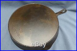 Antique #12 A WAGNER SIDNEY -0- Cast Iron Skillet withHeat Ring Circa 1895-1915