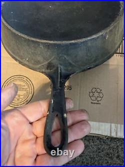 Antique 1800's Griswold Cast Iron No. 8 ERIE Logo Skillet with Heat Ring