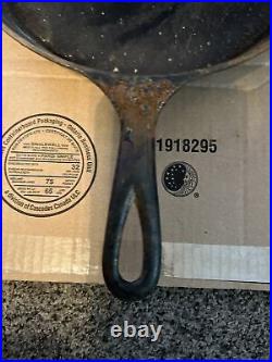 Antique 1800's Griswold Cast Iron No. 8 ERIE Logo Skillet with Heat Ring