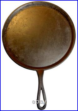 Antique 1800s Cast Iron Round Griddle Pan Skillet Gate Mark Heat Ring Restored