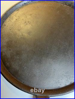 Antique 1800s Cast Iron Round Griddle Pan Skillet Gate Mark Heat Ring Restored