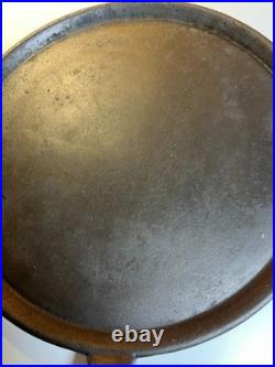 Antique 1800s Cast Iron Round Griddle Pan Skillet Gate Mark Heat Ring Restored