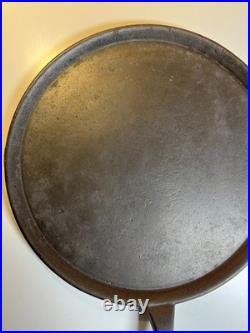 Antique 1800s Cast Iron Round Griddle Pan Skillet Gate Mark Heat Ring Restored
