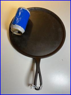 Antique 1800s Cast Iron Round Griddle Pan Skillet Gate Mark Heat Ring Restored