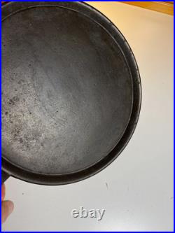 Antique 1800s Cast Iron Round Griddle Pan Skillet Gate Mark Heat Ring Restored
