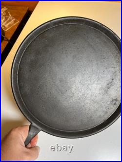 Antique 1800s Cast Iron Round Griddle Pan Skillet Gate Mark Heat Ring Restored