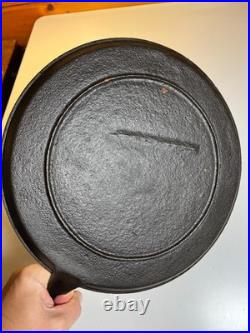 Antique 1800s Cast Iron Round Griddle Pan Skillet Gate Mark Heat Ring Restored