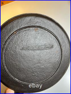 Antique 1800s Cast Iron Round Griddle Pan Skillet Gate Mark Heat Ring Restored