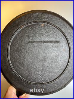 Antique 1800s Cast Iron Round Griddle Pan Skillet Gate Mark Heat Ring Restored
