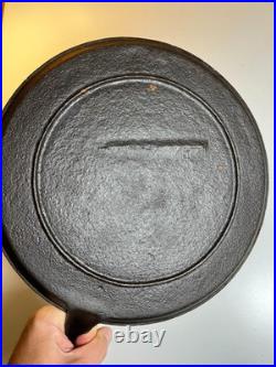 Antique 1800s Cast Iron Round Griddle Pan Skillet Gate Mark Heat Ring Restored