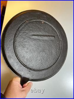 Antique 1800s Cast Iron Round Griddle Pan Skillet Gate Mark Heat Ring Restored