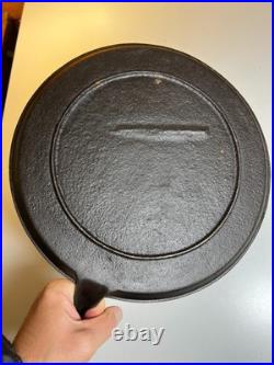 Antique 1800s Cast Iron Round Griddle Pan Skillet Gate Mark Heat Ring Restored