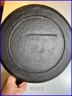 Antique 1800s Cast Iron Round Griddle Pan Skillet Gate Mark Heat Ring Restored