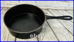 Antique 1800s Gate Marked Cast Iron Deep Skillet Saucepan Unmarked USA Restored
