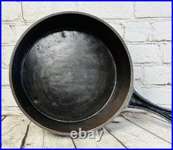 Antique 1800s Gate Marked Cast Iron Deep Skillet Saucepan Unmarked USA Restored