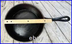 Antique 1800s Gate Marked Cast Iron Deep Skillet Saucepan Unmarked USA Restored